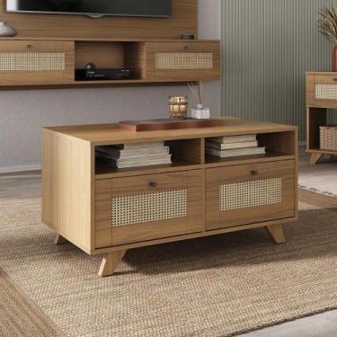 Imagem de Mesa de Centro 2 Gavetas Trama Artely, Carvalho