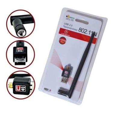 Imagem de Antena Adaptador Wireless Usb 2.0 802.11N Wi-fi Internet 1800Mbps Pc N