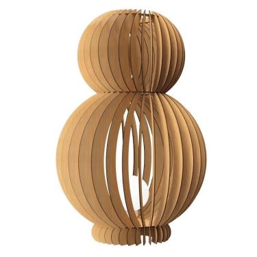 Imagem de Abajur Grande De Chão Double - Marrom