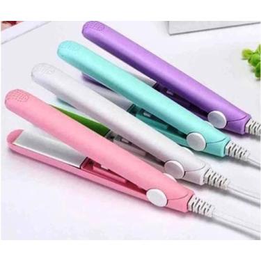 Imagem de Mini Chapinha Prancha De Cabelo Portátil Bivolt - Make Time, Rosa