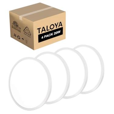 Imagem de Taloya Pacote com 4 lâmpadas de teto de montagem embutida 3000 K/3500K/4000K/5000K/6500K), luminária de LED super fina para armário sala de jantar garagem corredor cozinha lavanderia