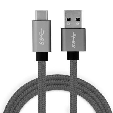 Imagem de Cabo USB+ Tipo C 1 Metro 2,4A Carga Rápida Cel Tablet Note