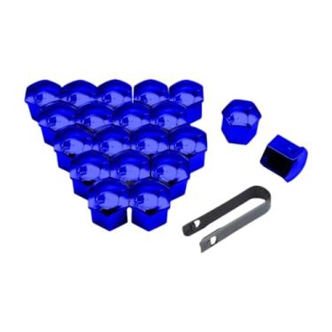 Imagem de NITAGO 20 Peças de Tampas Genéricas para Porcas de Roda de Carro, Ferramenta de Remoção Azul, Tampas de Parafusos de Pneus de Carro para SUV, Acessórios Auto, 17mm