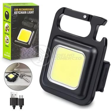 Imagem de Lanterna De Bolso Multifuncional Led Com Abridor De Garrafas Mosquetão Suporte Traseiro Recarregável