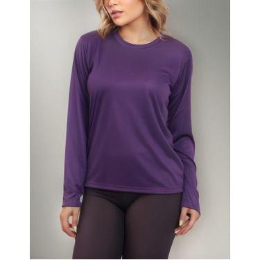 Imagem de Camisa Feminina Camiseta Térmica Proteção Solar Uv Dry Fit - MC Digita