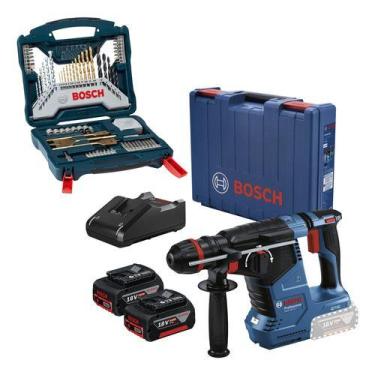 Imagem de Martelete Rompedor Gbh 187-li Bosch 2 Baterias Kit 70 Peças