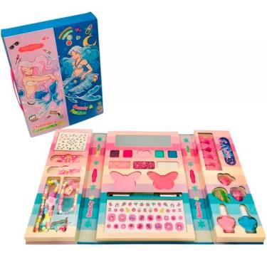 Imagem de Kit Maquiagem Infantil Diy Pulseiras e unhas C/101 pçs - CHILDRENS KIT