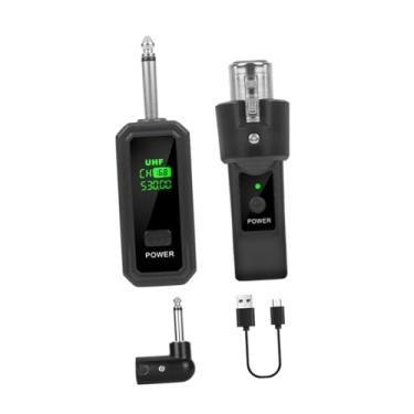 Imagem de Kokiya Microfone Transmissor Receptor Microfone Sem Fio Equipamento Musical Universal para Mixer de Áudio Dinâmico Baixo Elétrico, 1 Por 1