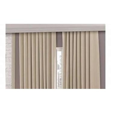 Imagem de Cortina Blackout Dupla Face, 280 x 230 cm, 2 Partes, Corta Luz 100%, Trilho Comum, Branca (Bege, 2,80m x 1,80m)