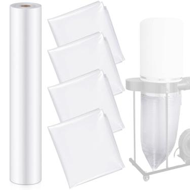 Imagem de Feifeiya 45 sacos de coletor de poeira resistentes 96,5 cm x 182,9 cm - 6 mil sacos plásticos transparentes para coletor de poeira
