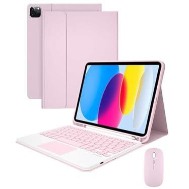 Imagem de Capa Tablet + Teclado Removível + Mouse Para Samsung S6 Lite 10.4 Polegadas P613/P619/P610/P615 (Rosa, teclado de toque)