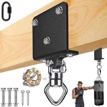 Imagem de SELEWARE Suporte Para Saco De Pancadas Com Rolamentos Rotação 360° Viga Em I Ganchos Montagem Mosquetão Pendurar Pesado Areia