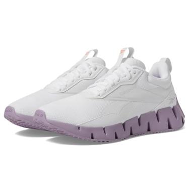 Imagem de Reebok Tênis feminino Zig Dynamica Str, Branco/pouco cinza/roxo crepúsculo, 34 BR