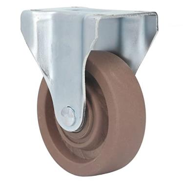 Imagem de Ro de gole de rodízio de nylon 4in Placa fixa resistente a calor resistente a serviço pesado para carrinho de carrinho Materiais de carrinho Materia de materiais em armazéns