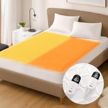 Imagem de Colchão aquecido King Size – Aquecedor de cama elétrico Degrees of Comfort com controles duplos, 6 níveis de aquecimento, desligamento automático de 10 horas, camada de ar respirável, 198 cm x 203 cm