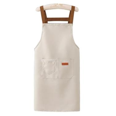 Imagem de Avental de lona resistente à água e resistente a óleo, roupa de trabalho de cozinha ajustável para casa, restaurantes e floristas