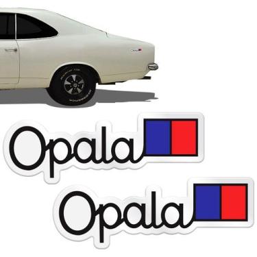 Imagem de Adesivos Para Opala Com Bandeira 1975/79 Cromado Genérico - SPORTINOX,