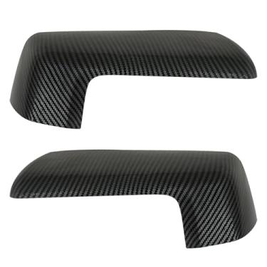 Imagem de Capa de espelho retrovisor de fibra de carbono compatível com Chevy Silverado 1500/GMC Sierra 1500 2019-2024 peças de acessórios substitui 84328137 esquerda direita 1 par