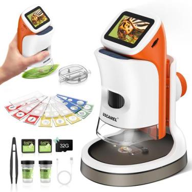 Imagem de Microscópio USCAMEL 100-1000x Ecrã LCD digital portátil 4K