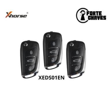Imagem de Lote 3 Chaves VVDI Xhorse Xeds01en Ds Style Com Super Chip XT27A