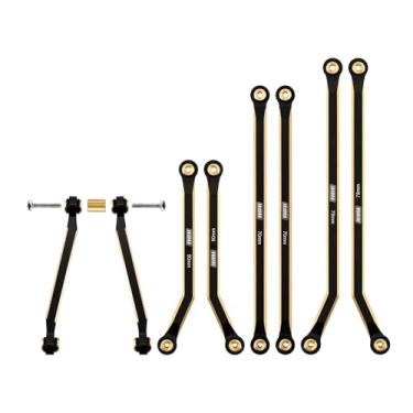 Imagem de INJORA Brass High Clearance Front 4 Links Set 43g Links Set for SCX24 Gladiator Dodge Power Wagon Axial 1/24 RC Crawler Car(Black Brass)