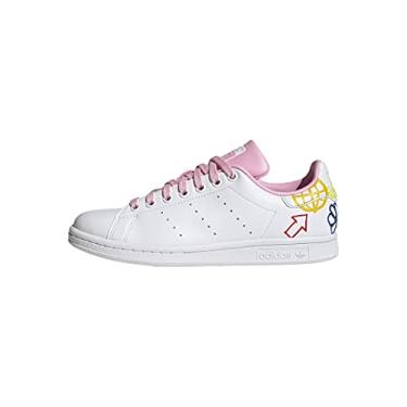 Imagem de adidas Originals Tênis feminino Stan Smith (End Plastic Waste), Branco/Rosa verdadeiro/branco, 10