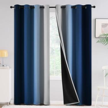 Imagem de Cortinas Yakamok 100% Blackout Blue 213x213cm para quarto