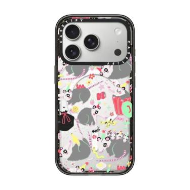 Imagem de CASETiFY Capa Impact para iPhone 17 Pro [fina/compatível com Magsafe/2,5 m. Proteção contra quedas de grau militar 4X] - Simpósio Ogambá - Preto transparente