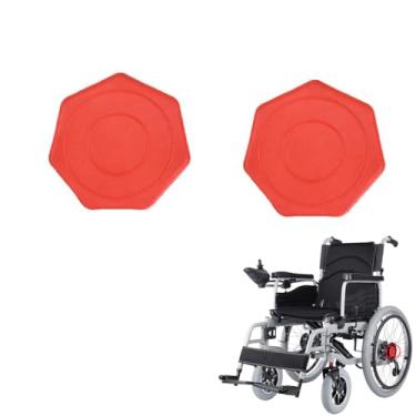 Imagem de DeaHea Pacote com 2 capas de substituição para cadeiras de rodas elétricas, tampas de extremidade de eixo para cadeira de rodas motorizada, dobrável, portátil, todo-o-terreno