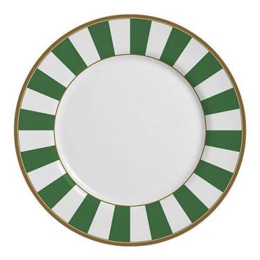Imagem de Conjunto com 6 Pratos Raso Stripe Verde Ø29cm - Alleanza Cerâmica