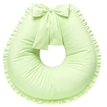 Imagem de Almofada de Amamentação Babado Extra Grande Algodão (Verde)