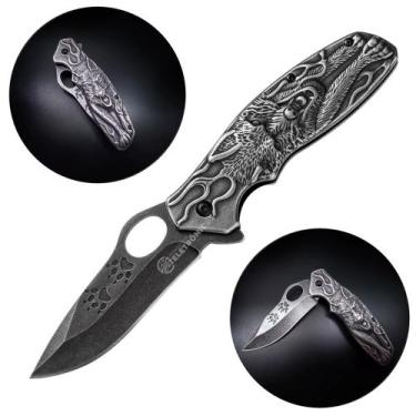 Imagem de Canivete Tático 3D Semiautomático Lobo Norte com Clip Aço Inox Robusto