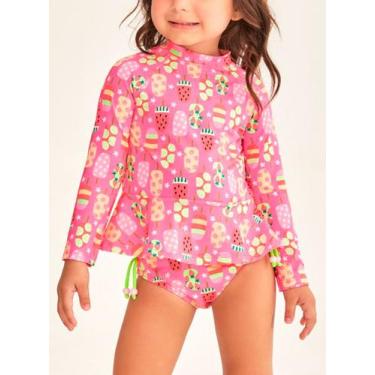Imagem de Conjunto Praia Pingo de Alegria 112610P Infantil Blusa e Calcinha Prot
