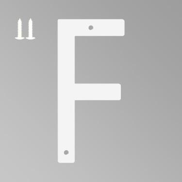 Imagem de Números de casa branca de 15 cm para uso externo, letras de metal para placas externas, letras de endereço de casa de alumínio antiferrugem para decoração de porta da frente, escritório e jardim