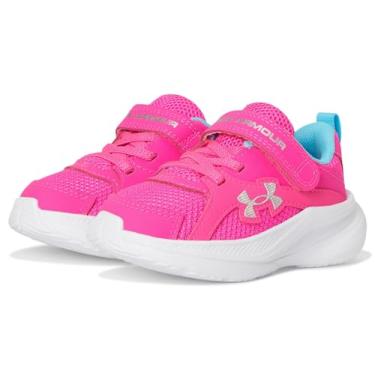 Imagem de Under Armour Tênis infantil infantil Assert 11 com fecho alternativo, (694) rosa rave/azul fresco/iridescente, 22