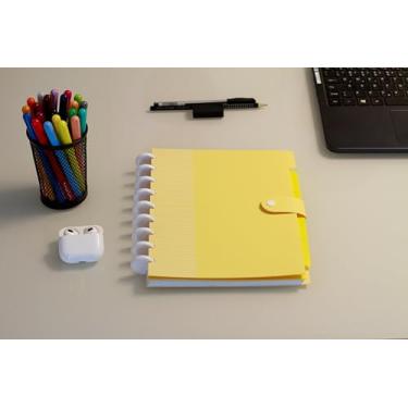Imagem de Confetti Caderno Smart Médio Com Botão E Divisórias - Cos Amarelo