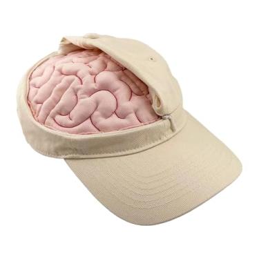 Imagem de Chapéus De Baseball Engraçados | Chapéu de Sol - Acessório Fantasia Com Design Cérebro De Abertura E Fechamento Para Homens E Mulheres Viagem Festa Aniversário Festival