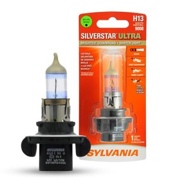 Imagem de SYLVANIA H13 SilverStar Lâmpada de farol de halogênio de alto desempenho (contém 1 lâmpada), branca (H13SU.BP)