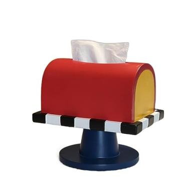 Imagem de Porta-lenços de papel, móveis domésticos, tabuleiro de xadrez colorido artístico com cores contrastantes, gaveta de mesa para sala de jantar e sala de estar