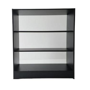 Imagem de Balcão Com Prateleira 100% Mdf Lojas E Comércios Preto Desmontado - Su