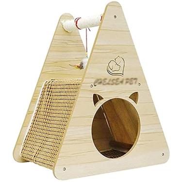 Imagem de Poste arranhador de árvore de gato torre de gato casa de gato casa de gato villa sisal plataforma de escalada animal de estimação brinquedo cama ninho LPZ24815