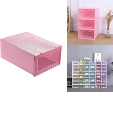 Imagem de Caixa Sapateira Organizador Empilhável Plástico Tenis Sapato - Y888, R