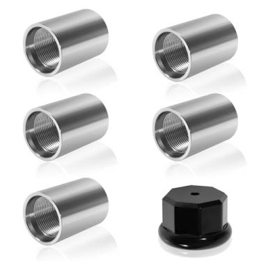 Imagem de 5 peças para MFG DRCOUP 125 1-1/10.2 cm acoplamento de ponto de poço fêmea e 1 peça 1695 tampa de ponto de acionamento maleável, substituição de 3,5 cm para DRCAP 125