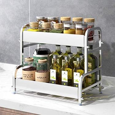 Imagem de Prateleira de temperos para cozinha, bancada, prateleira de utensílios de mesa, prateleira para cozinha e banheiro