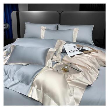 Imagem de Conjunto de cama de algodão 2000 fios, bordado, capa de edredom com lençol, capas de edredom e fronhas (2 queen)