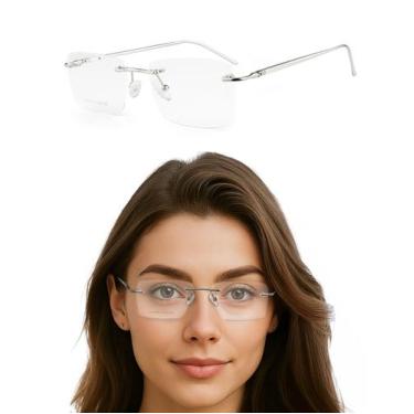 Imagem de Armação De Oculos Sem Aro Feminina Flutuante Parafusado - 20V, Unico, 