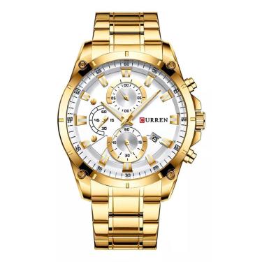 Imagem de Relógio Masculino Curren 8360 Dourado Aço