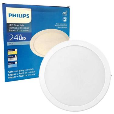 Imagem de Plafon Led Philips Redondo Embutir 24w Luz Neutra 4000K