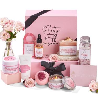 Imagem de Conjunto de presentes de spa, cestas de banho Peacoeye para mulheres c