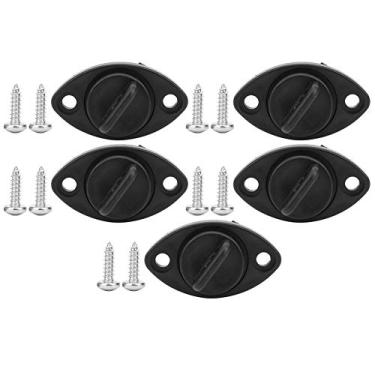 Imagem de Plugue de drenagem para barco, caiaque, parada de água, acessórios de canoas, kit de substituição universal, material ABS, cor preta, conjunto de 5 peças para caiaques e canoas